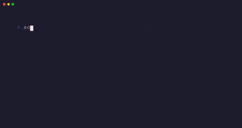 screenie demo showing CLI capturing screenshots